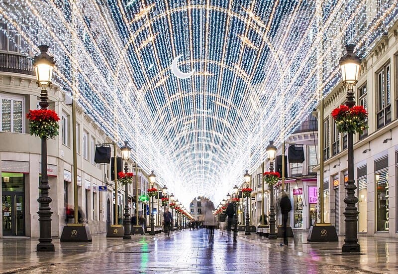Calle Larios en Navidad